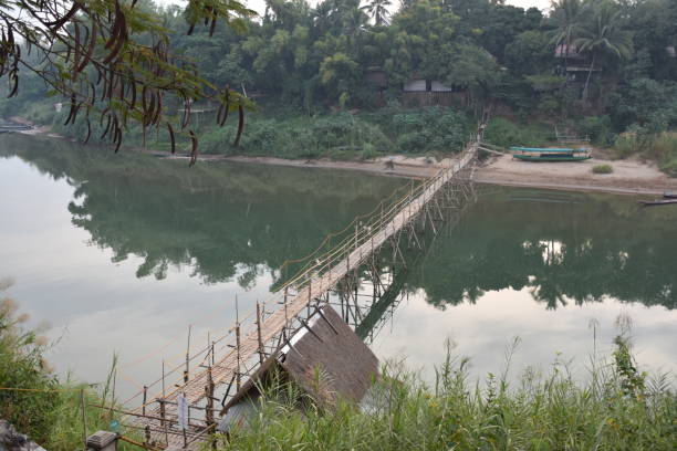 istock Seasonal Bamboo Bridge, Wide View 1344500960