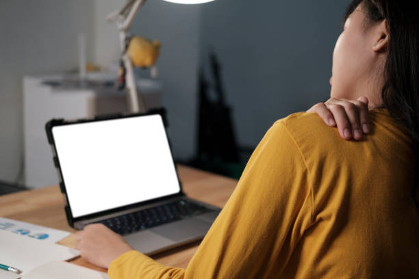 istock Young woman with office syndrome have problem 1344504268