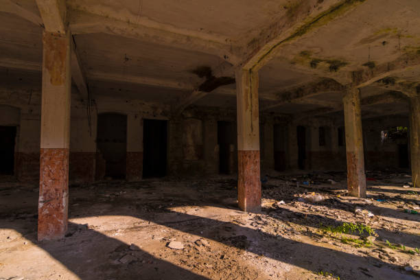 istock Bulgaria Abandoned Post apocalyptic Ruined Building 1344516478