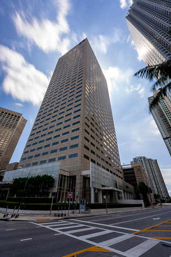 Miami Beach, FL, USA - September 25, 2021: Citibank Tower Downtown Miami FL