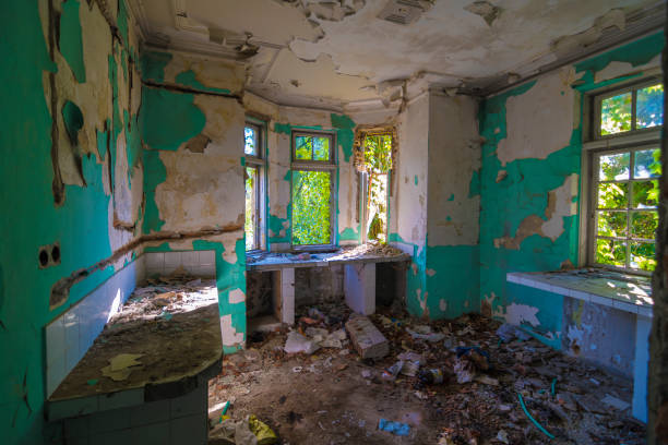 istock Bulgaria Abandoned Post apocalyptic Ruined Building 1344517434