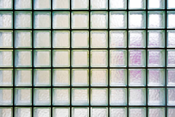 Background texture of glass blocks on a grid. Can be used as a background, wallpaper, or web material.