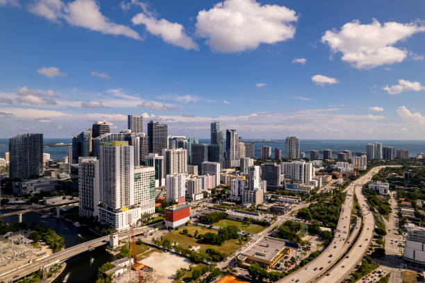 istock Aerial drone photo Downtown Miami FL 1344521762