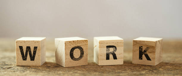 istock Wooden block cube with alphabet text 