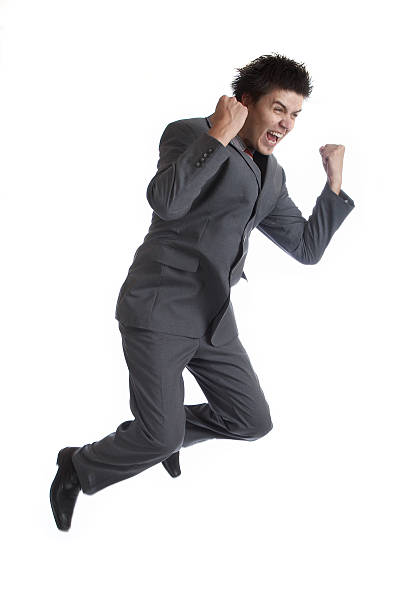 biznes człowiek skoki (serie - men businessman jumping levitation zdjęcia i obrazy z banku zdjęć