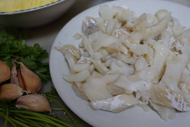 istock Cod brandade Preparation ingredients Salted cod Mashed potatoes parsley garlic olive oil   French cooking 1344526979