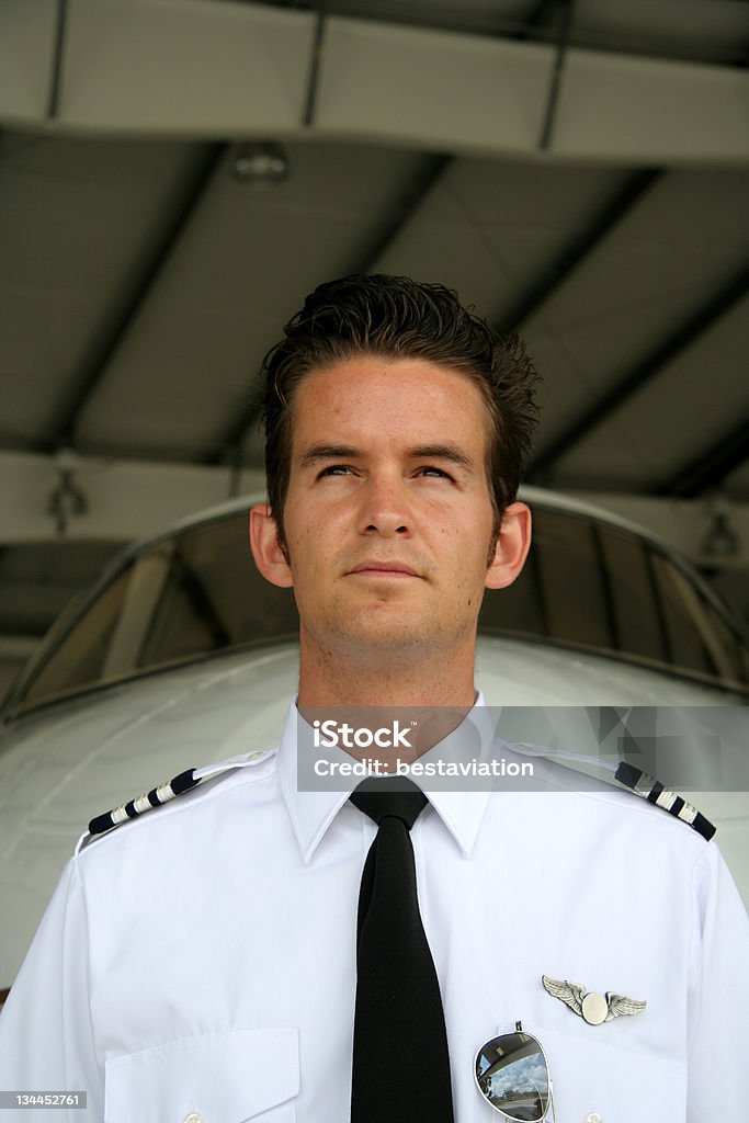 Piloto e jet - Royalty-free Aeroporto Foto de stock