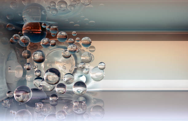 istock Glass balls fly through the air and crash into walls and ceilings. 3d background render 1344528577