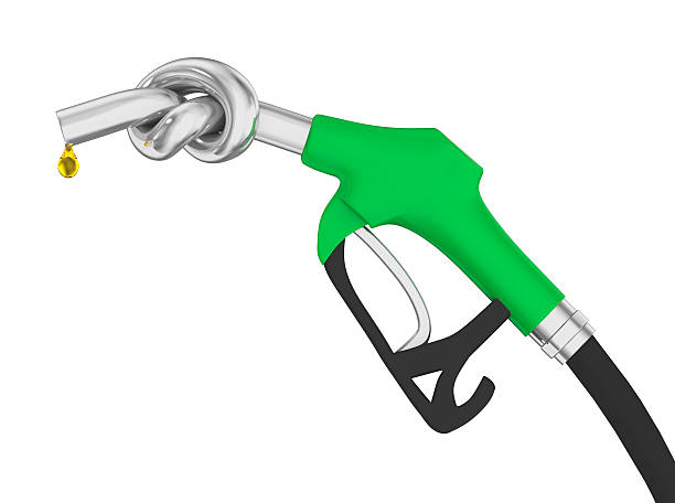 istock fuel nozzle tied in a knot 134453348