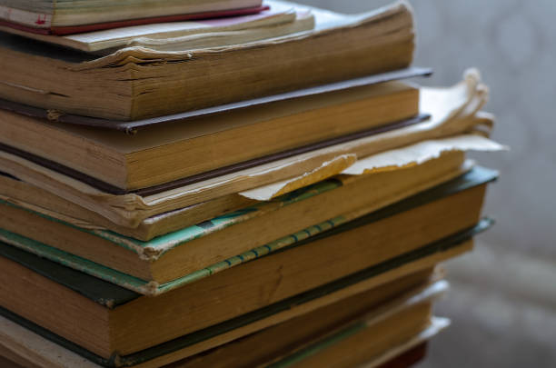 istock A stack of old books that have been read out. Textbooks and tech 1344544040