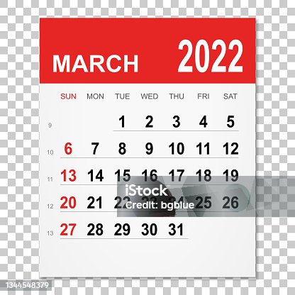 istock March 2022 Calendar 1344548379