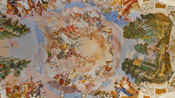 Cтоковое фото Фрески в стиле барокко Церковь