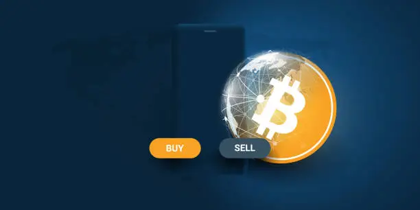 Vector illustration of Bitcoin Exchange Design Concept