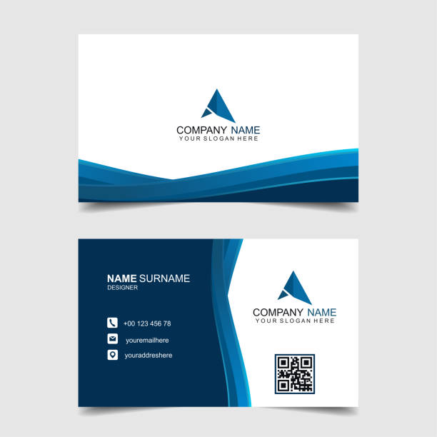 Modern creative and elegant business card template. Two sided cards. Horizontal business card. Modern creative and elegant business card template. Two sided cards. Horizontal business card. llustration vector business cards and stationery stock illustrations
