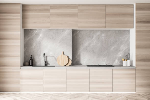 istock Close view on cozy kitchen room interior with electric cooker 1344551980