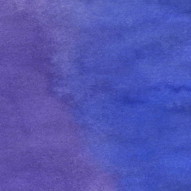 istock Blue and Purple Hand Drawn Watercolor Abstract Background. 1344552021