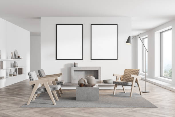 istock Two posters in the white and grey waiting room 1344552042
