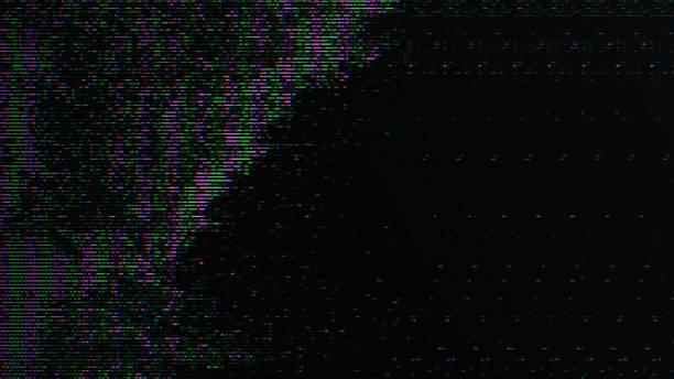 glitch noise static tv vfx pack. effets vidéo visuels bandes d’arrière-plan, écran de télévision crt pas d’effet de problème de signal - lumière stroboscopique photos et images de collection