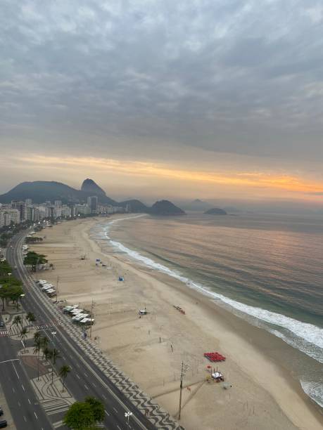 istock Sunrise in Copacabana beach 1344553147