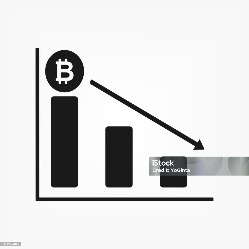 Graph Showing Decrease Of Bitcoin Value Cryptocurrency Decline Graph ...