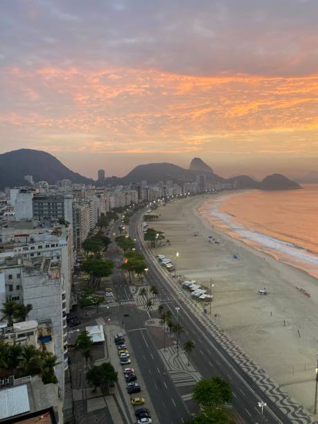 istock Sunrise in Copacabana beach 1344553203