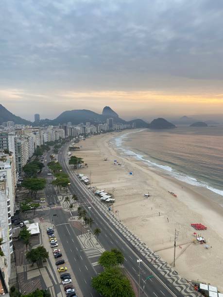 istock Sunrise in Copacabana beach 1344553234