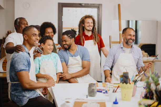 istock Portrait of a group attending an craft and art class 1344554374
