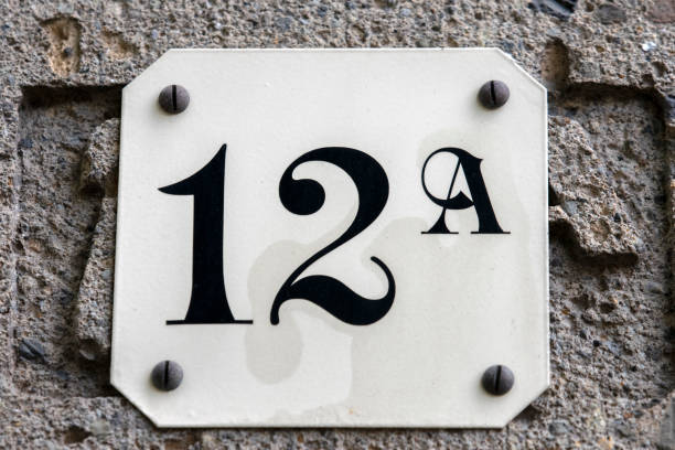 Close Up House Number 12a At Amsterdam The Netherlands