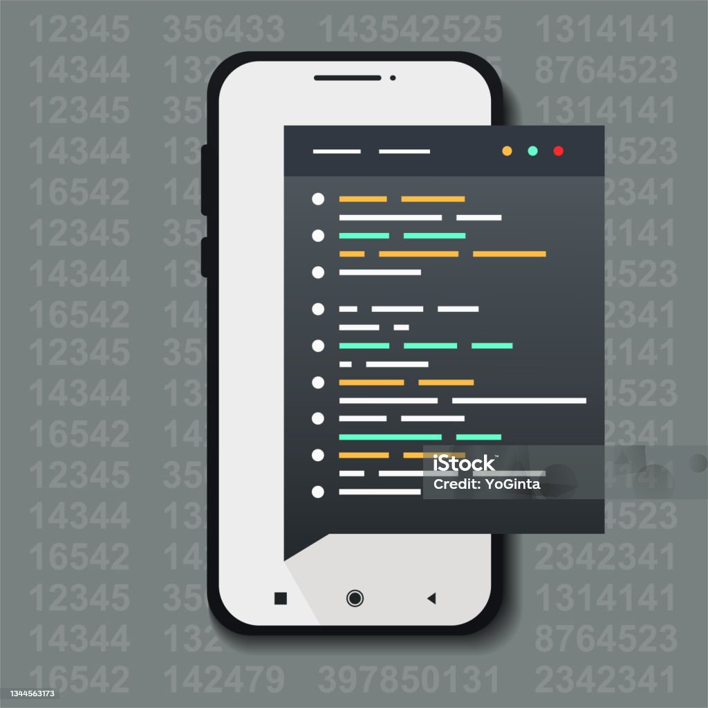 Web Development Code Html Css Java Script On Phone Html Code Website ...