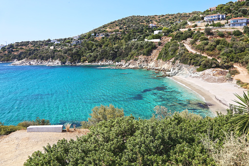 Klimaki beach at Euboea island Greece - famous greek summer destination