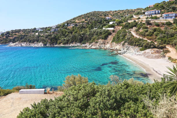 Klimaki beach at Euboea island Greece stock photo