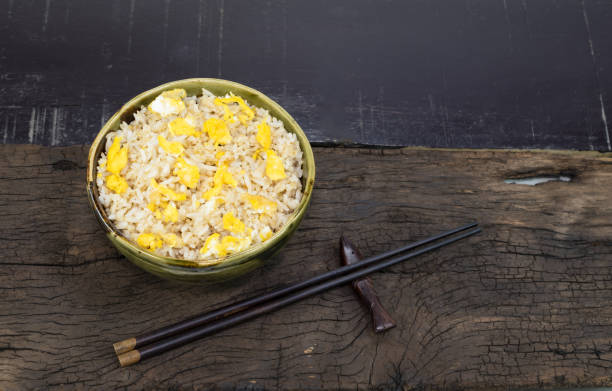 Fried rice with egg in bowl