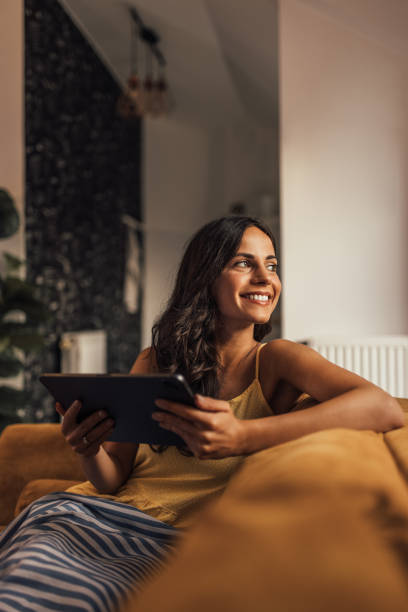 istock Adult woman, taking a rest from work. 1344577044
