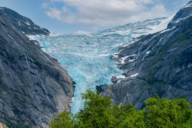 istock Closeup view on Briksdalsbreen Glacier in Norway. 1344580703