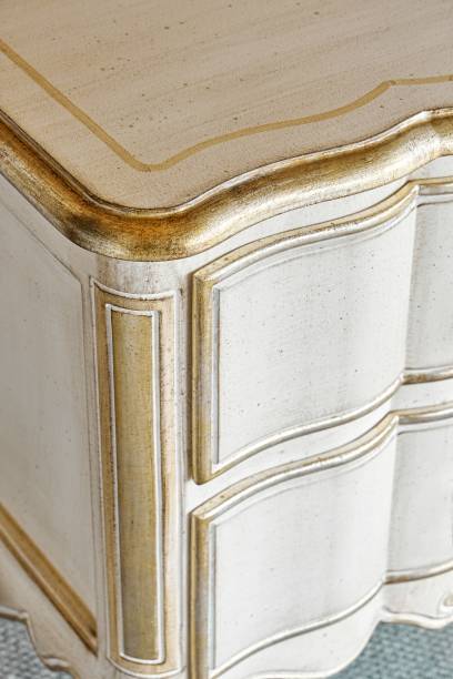 istock Nightstand in classical style with open drawer in room 1344582868