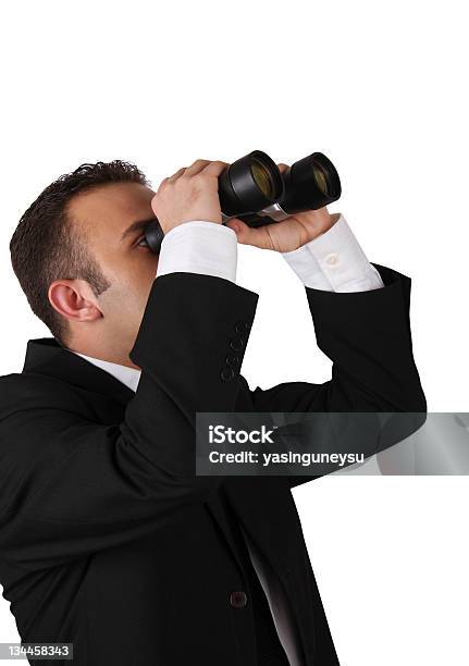 Businessman Looking Stock Photo - Download Image Now - Adult, At The Edge Of, Binoculars