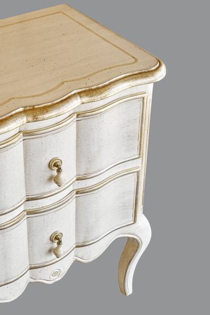 istock Nightstand in classical style with drawers on gray background 1344584854