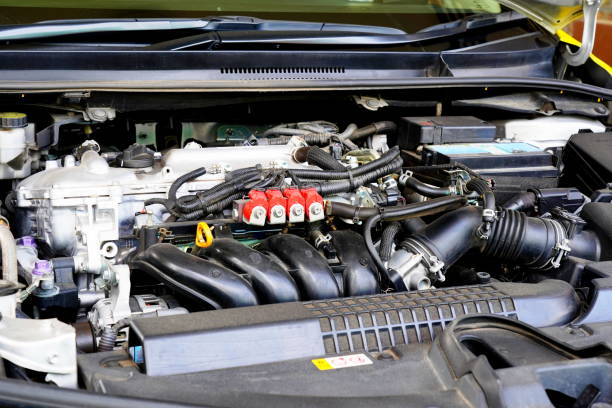 istock Close-up  engine modern car in detail 1344586480