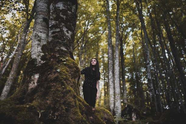 istock Teenager resting while enjoying a hike in the beech forest. 1344588918