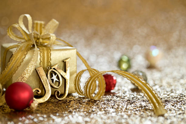 istock Christmas Gift in Gold 1344589872