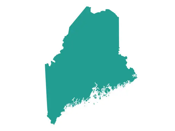 Vector illustration of Maine map