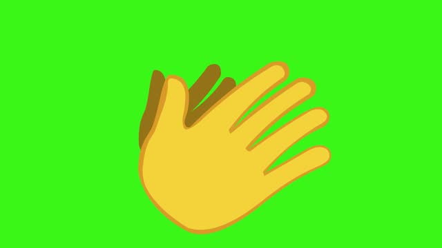 animation yellow hands clapping