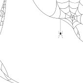 istock Halloween spider web background. Vector 1344593564
