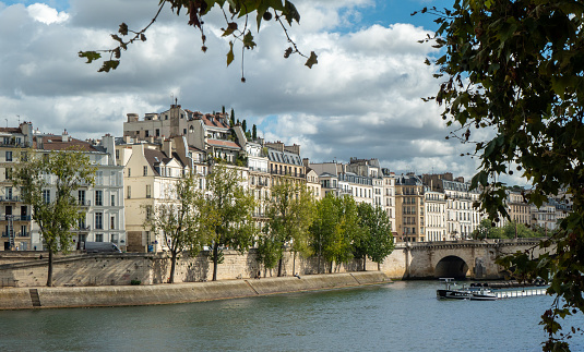 the Seine river and the Pont des Arts in Paris