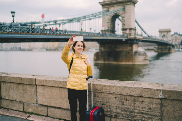 istock Tourist woman in Budapest 1344603572