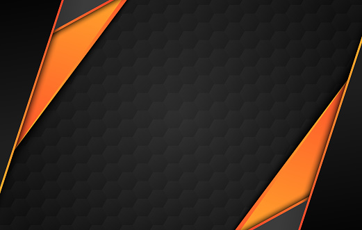 Sports Abstract Background with Orange and Black Color New Design
