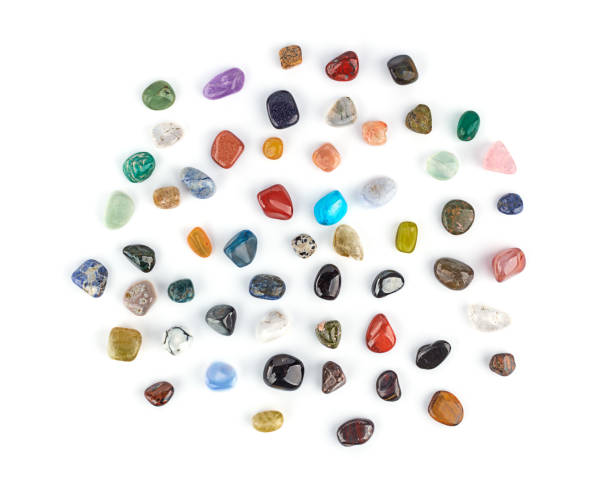 istock Collection of multicolored minerals and crystals. 1344608962