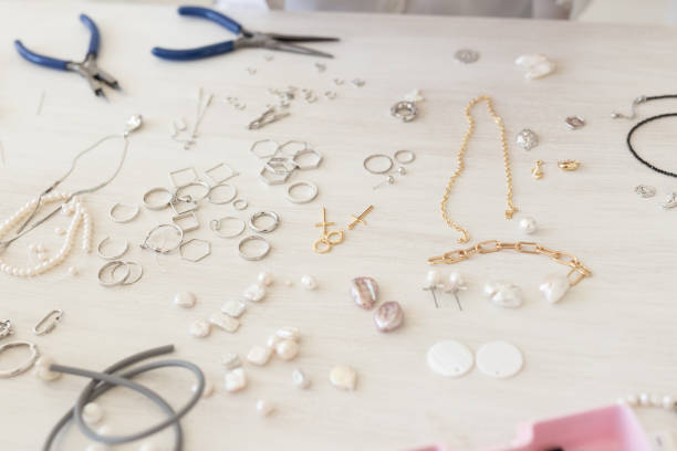 istock A set of accessories and tools for making jewelry. Needlework and hand made. 1344614044