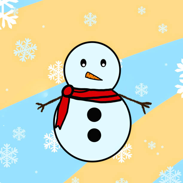 stockillustraties, clipart, cartoons en iconen met cute snow man christmas festival - erwin olaf