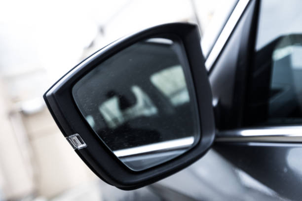 istock view of the outside car rearview mirror 1344618182